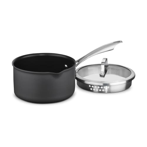 Cuisinart® Dishwasher-Safe Anodized 2-Quart Pour Saucepan with Tempered Glass Cover